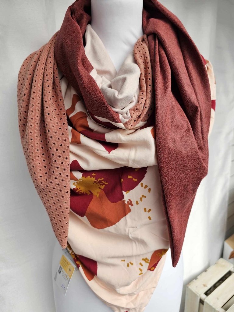 Les bobines d'Eline - Foulard triangle 03