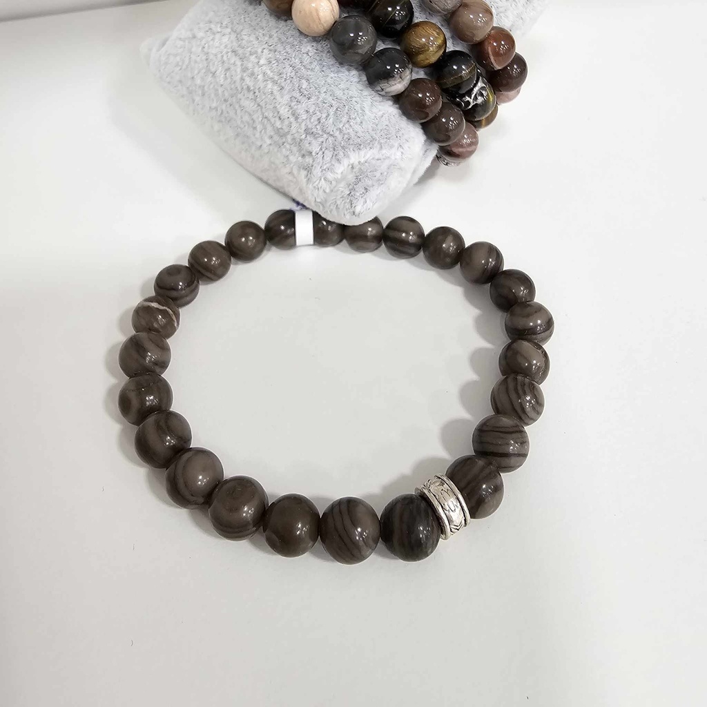 Bracelet Homme perles œil de tigre