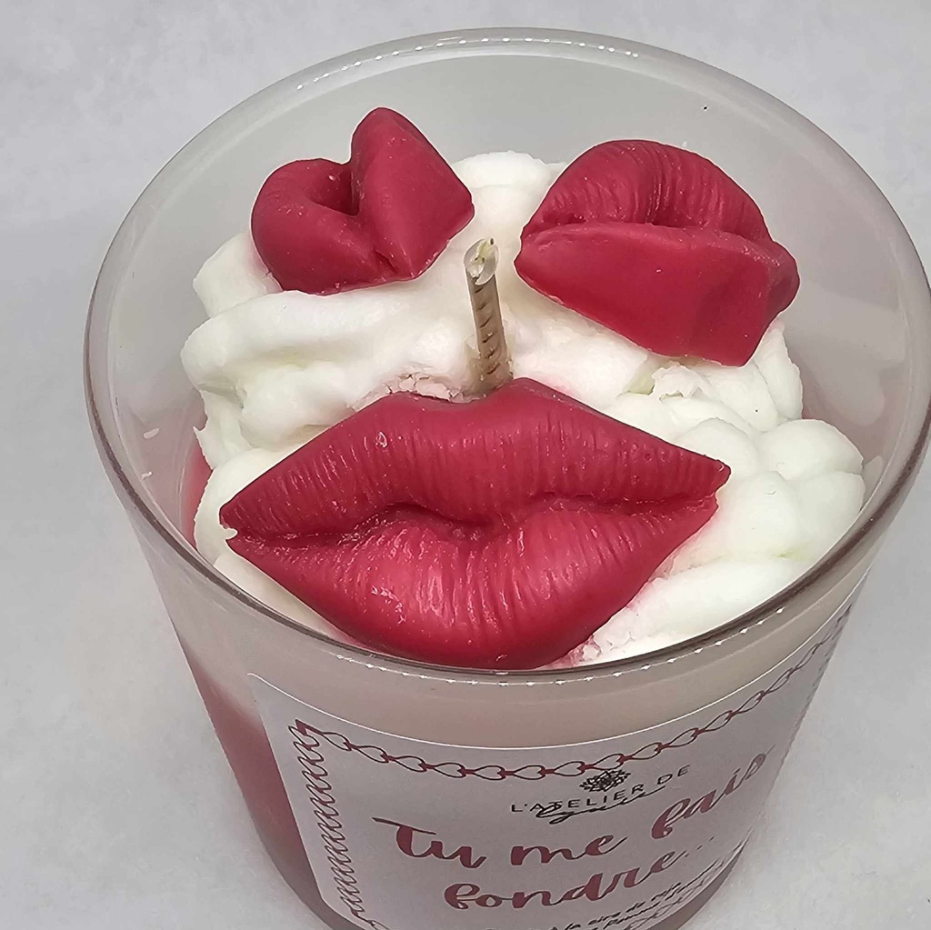 Bougie Saint Valentin Bouche