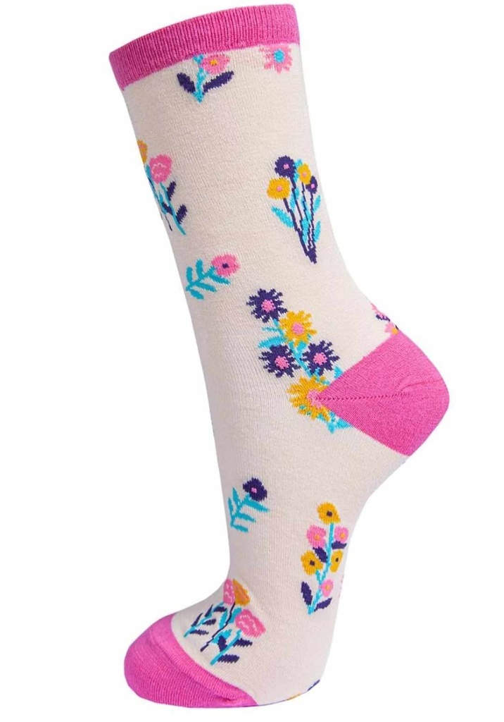 Chaussettes en bambou - Fleuries