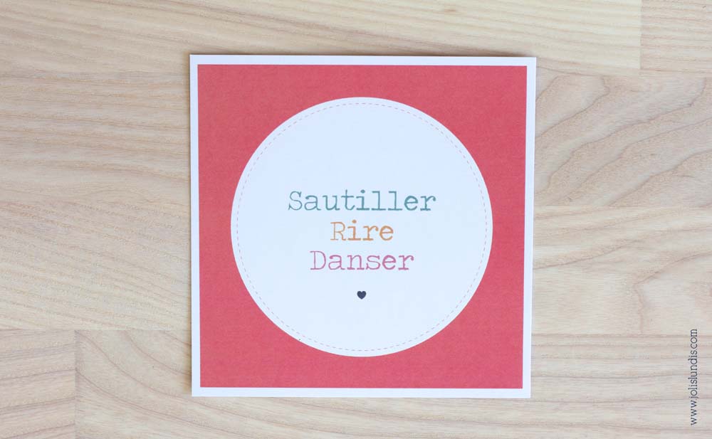 Jolis lundis - Carte "Sautiller,..."