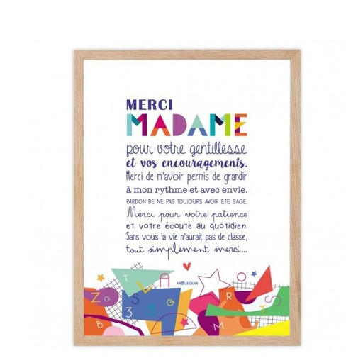 Artlequin - Affiche "Merci Madame"