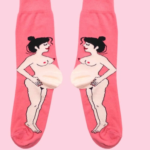 Coucou Suzette - Chaussettes femme enceinte brune