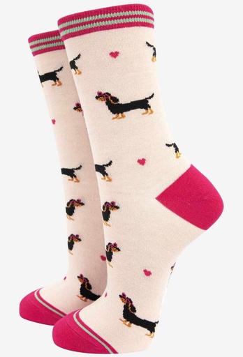 Chaussettes en bambou pour femme - teckel