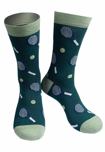 Chaussettes en bambou pour hommes - Vert, Tennis