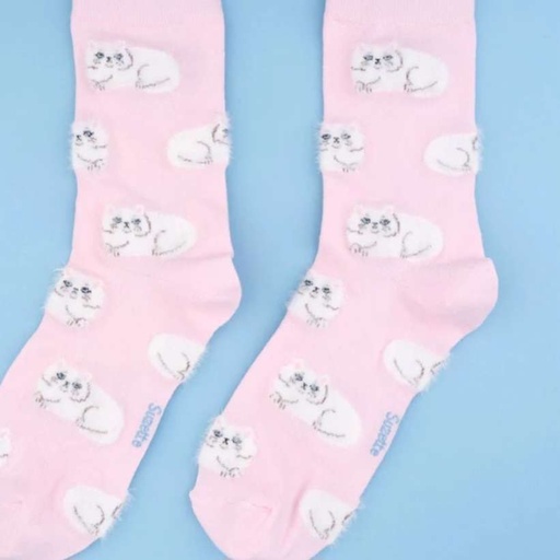 Coucou Suzette - Chaussettes roses chats