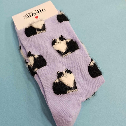 Coucou Suzette - Chaussettes chat noir